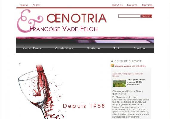 OENOTRIA - Site catalogue e-commerce - www.oenotria.fr